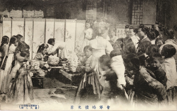 (2021가을겨울_혼인-3_사진3)사진엽서, [혼례광경], 1900-1910년대 _ 부산광역시립박물관